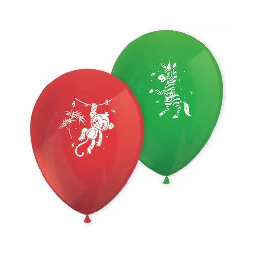 Dzsungel Balloons léggömb, lufi 8 db-os