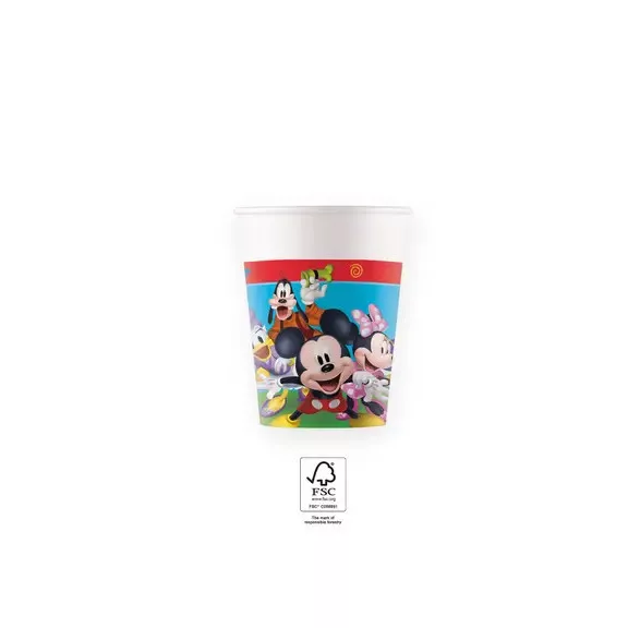 Disney Mickey Rock the House papír pohár 8 db-os 200 ml FSC
