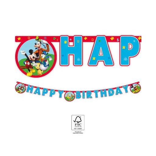 Disney Mickey Rock the House Happy Birthday felirat FSC 2 m