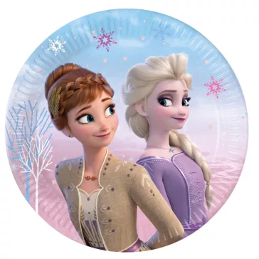 Disney Jégvarázs Wind papírtányér 8 db-os 23 cm FSC