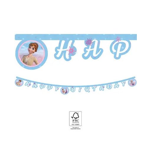 Disney Jégvarázs Wind Happy Birthday felirat FSC 2 m