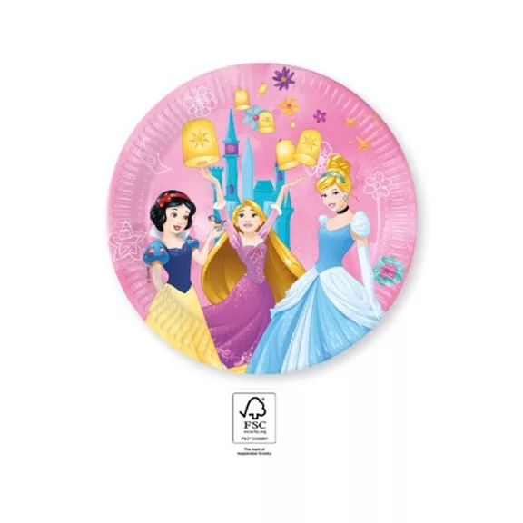 Disney Hercegnők Live Your Story papírtányér 8 db-os 23 cm FSC