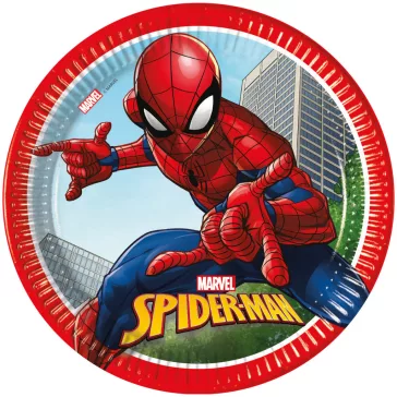 Pókember Crime Fighter papírtányér 8 db-os 23 cm FSC