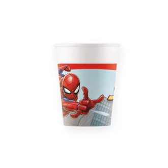 Pókember Crime Fighter papír pohár 8 db-os 200 ml FSC