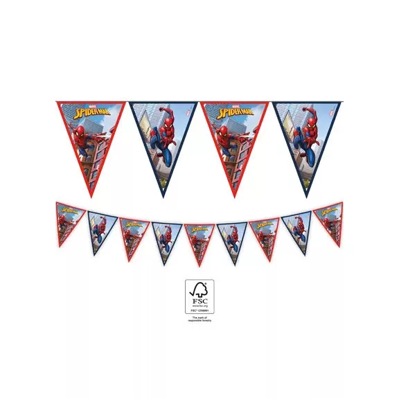 Pókember Crime Fighter zászlófüzér FSC 2,3 m