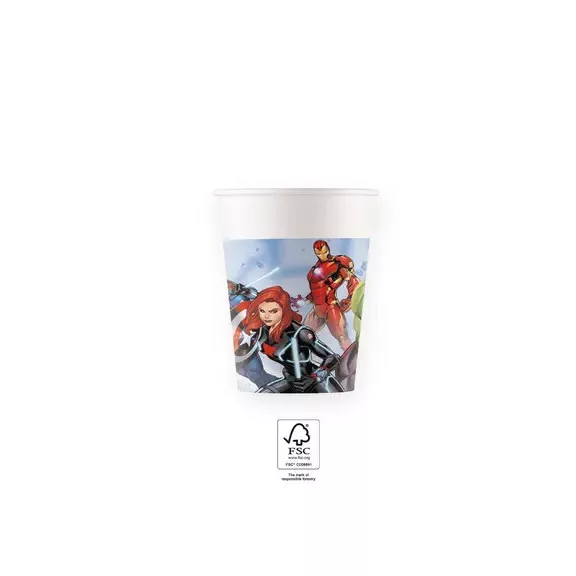 Bosszúállók Infinity Stones papír pohár 8 db-os 200 ml FSC