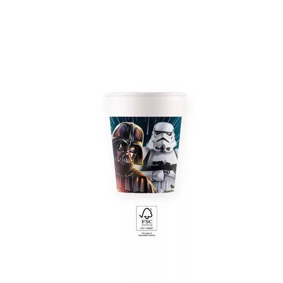 Star Wars Galaxy papír pohár 8 db-os 200 ml FSC