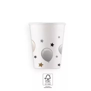 Happy Birthday Milestone papír pohár 8 db-os 200 ml FSC