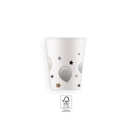 Happy Birthday Milestone papír pohár 8 db-os 200 ml FSC
