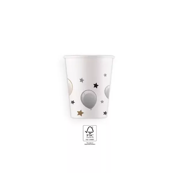Happy Birthday Milestone papír pohár 8 db-os 200 ml FSC Happy Birthday Milestone papír pohár 8 db-os 200 ml FSC