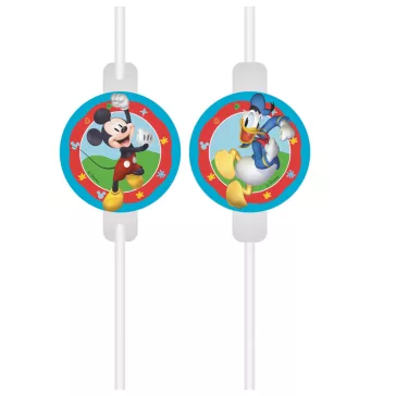   Disney Mickey Rock the House papír szívószál, 4 db-os szett FSC