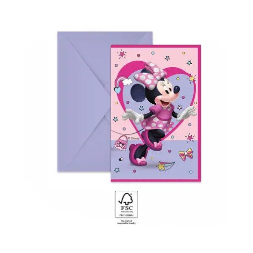 Disney Minnie Junior party meghívó 6 db-os FSC