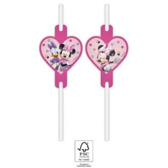Disney Minnie Junior papír szívószál, 4 db-os szett FSC