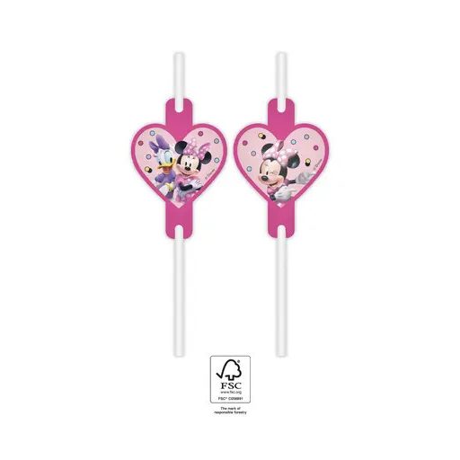 Disney Minnie Junior papír szívószál, 4 db-os szett FSC
