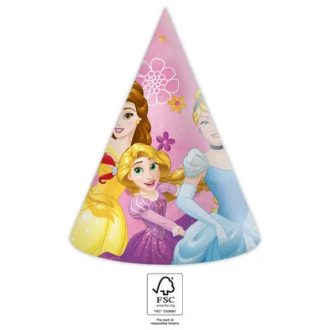   Disney Hercegnők Live Your Story parti kalap, csákó 6 db-os FSC