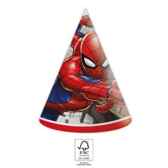 Pókember Crime Fighter parti kalap, csákó 6 db-os FSC