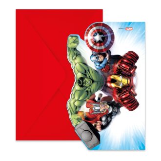 Bosszúállók Infinity Stones party meghívó 6 db-os FSC