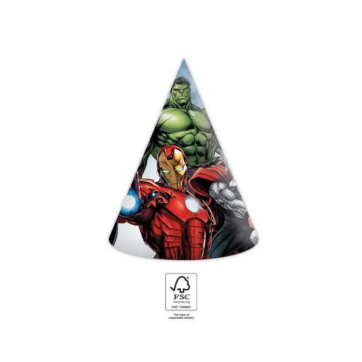 Bosszúállók Infinity Stones parti kalap, csákó 6 db-os FSC