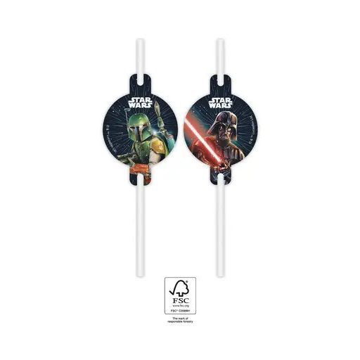 Star Wars Galaxy papír szívószál, 4 db-os szett FSC