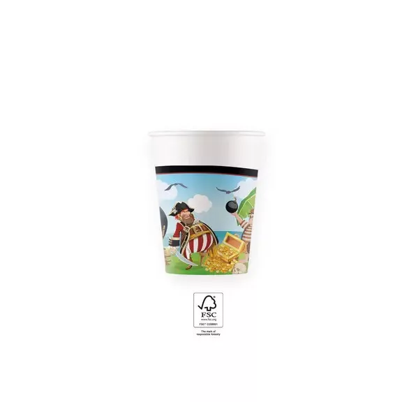 Kalóz Island papír pohár 8 db-os 200 ml FSC Kalóz Island papír pohár 8 db-os 200 ml FSC