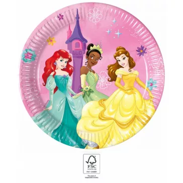   Disney Hercegnők Live Your Story papírtányér 8 db-os 20 cm FSC