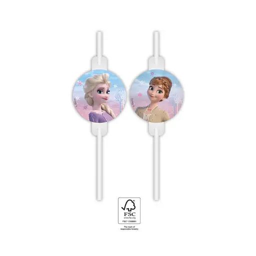 Disney Jégvarázs Wind papír szívószál, 4 db-os szett FSC