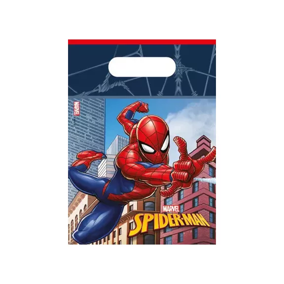 Pókember Crime Fighter ajándéktasak, ajándékzacskó 6 db-os