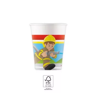 Tűzoltó Rescue papír pohár 8 db-os 200 ml FSC