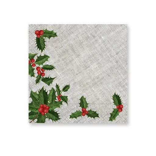 Karácsonyi Mistletoe szalvéta 20 db-os 33x33 cm