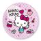 Hello Kitty Fashion papírtányér 8 db-os 23 cm FSC