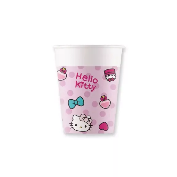 Hello Kitty Fashion papír pohár 8 db-os 200 ml