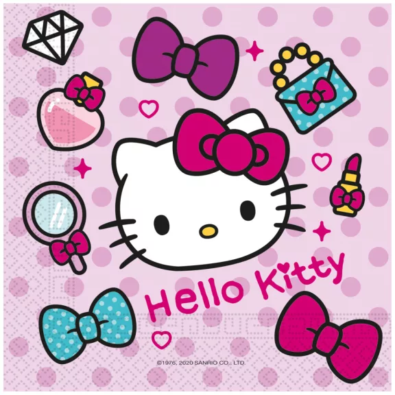 Hello Kitty Fashion szalvéta 20 db-os 33x33 cm Hello Kitty Fashion szalvéta 20 db-os 33x33 cm