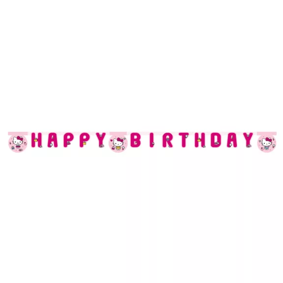 Hello Kitty Fashion Happy Birthday felirat FSC 2 m