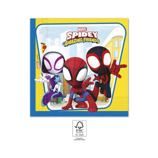 Pókember Spidey szalvéta 20 db-os 33x33 cm FSC