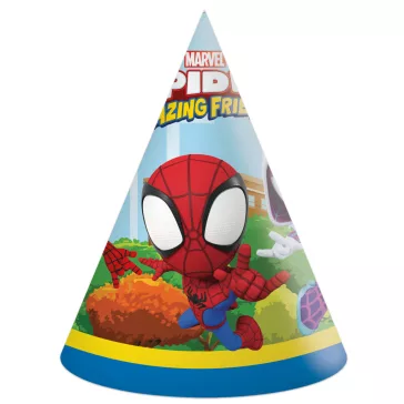 Pókember Spidey parti kalap, csákó 6 db-os FSC