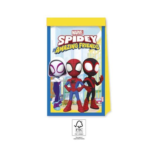 Pókember Spidey papírzacskó 4 db-os FSC
