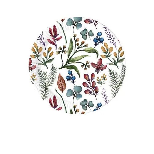 Virág Herbs papírtányér 8 db-os 23 cm