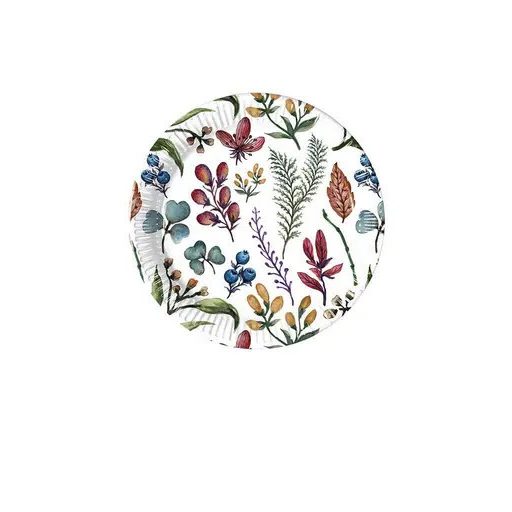 Virág Herbs papírtányér 8 db-os 20 cm