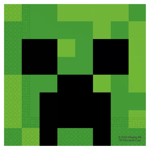 Minecraft Green szalvéta 20 db-os 33x33 cm FSC Minecraft Green szalvéta 20 db-os 33x33 cm FSC