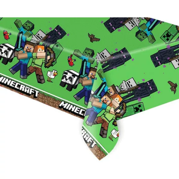Minecraft Green műanyag asztalterítő 120x180 cm Minecraft Green műanyag asztalterítő 120x180 cm