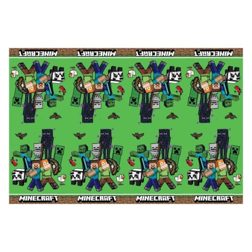 Minecraft Green műanyag asztalterítő 120x180 cm