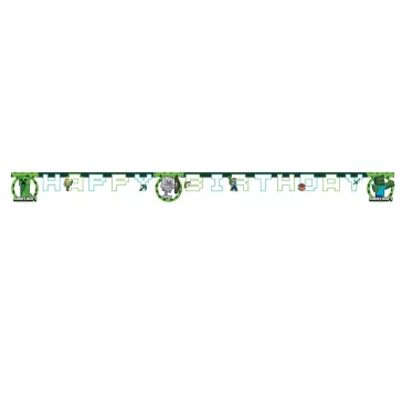 Minecraft Green Happy Birthday felirat FSC 2 m