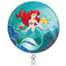 Disney Hercegnők Ariel Curious papírtányér 8 db-os 23 cm FSC