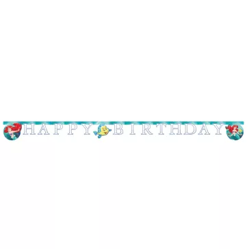   Disney Hercegnők, Ariel Curious Happy Birthday felirat FSC 2 m