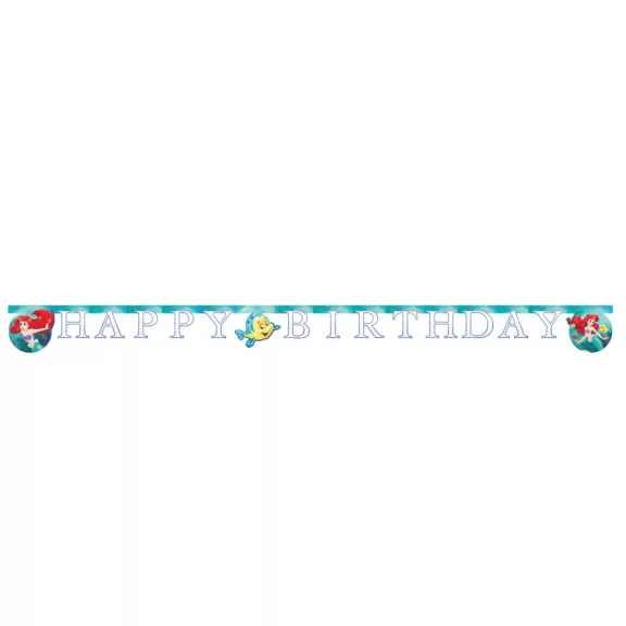 Disney Hercegnők, Ariel Curious Happy Birthday felirat FSC 2 m