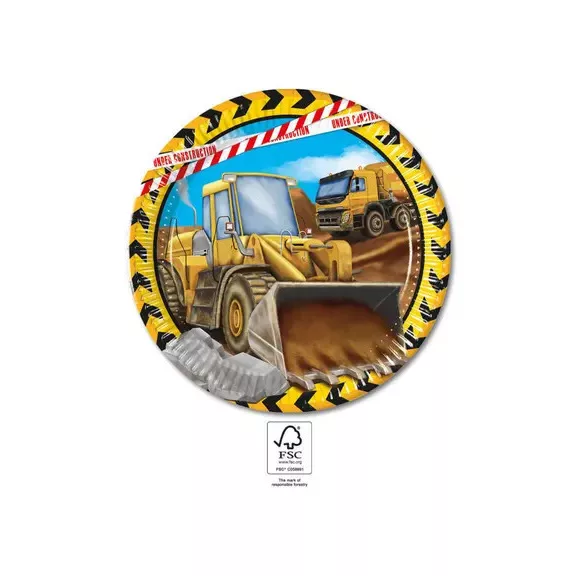 Építkezés Grabber papírtányér 8 db-os 23 cm FSC Építkezés Grabber papírtányér 8 db-os 23 cm FSC