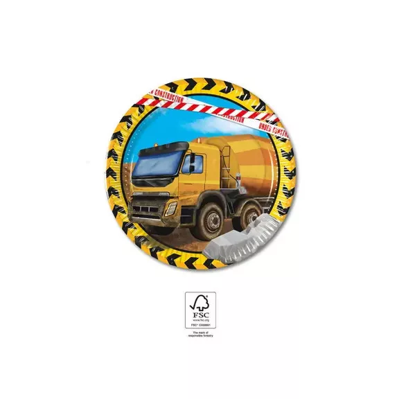 Építkezés Grabber papírtányér 8 db-os 20 cm FSC Építkezés Grabber papírtányér 8 db-os 20 cm FSC