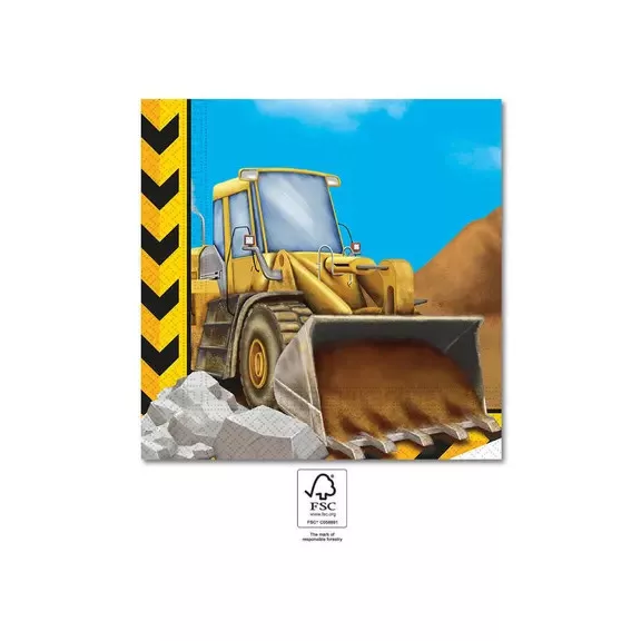Építkezés Grabber szalvéta 20 db-os 33x33 cm FSC Építkezés Grabber szalvéta 20 db-os 33x33 cm FSC
