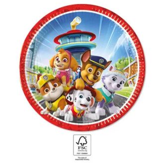   Mancs Őrjárat Rescue Heroes papírtányér 8 db-os 23 cm FSC