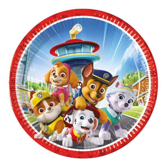 Mancs Őrjárat Rescue Heroes papírtányér 8 db-os 23 cm FSC Mancs Őrjárat Rescue Heroes papírtányér 8 db-os 23 cm FSC